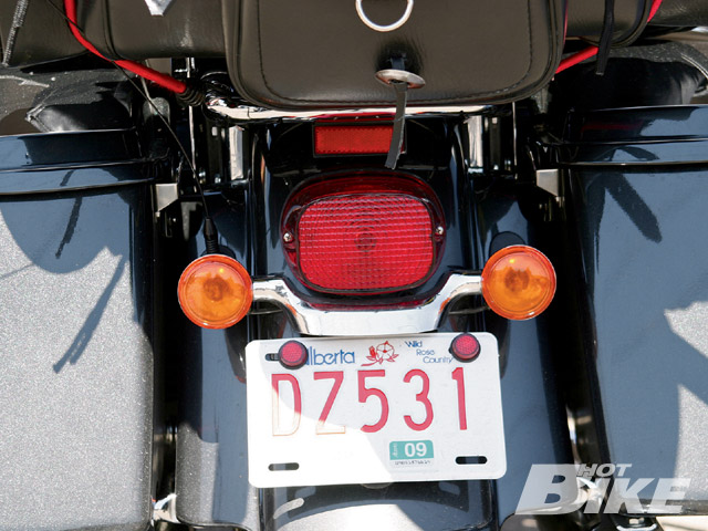 Kuryakyn 3155 Motorcycle Lighting Accessory Chrome Rear Fender License Plate Turn Signal/Blinker Light Relocator Kit 