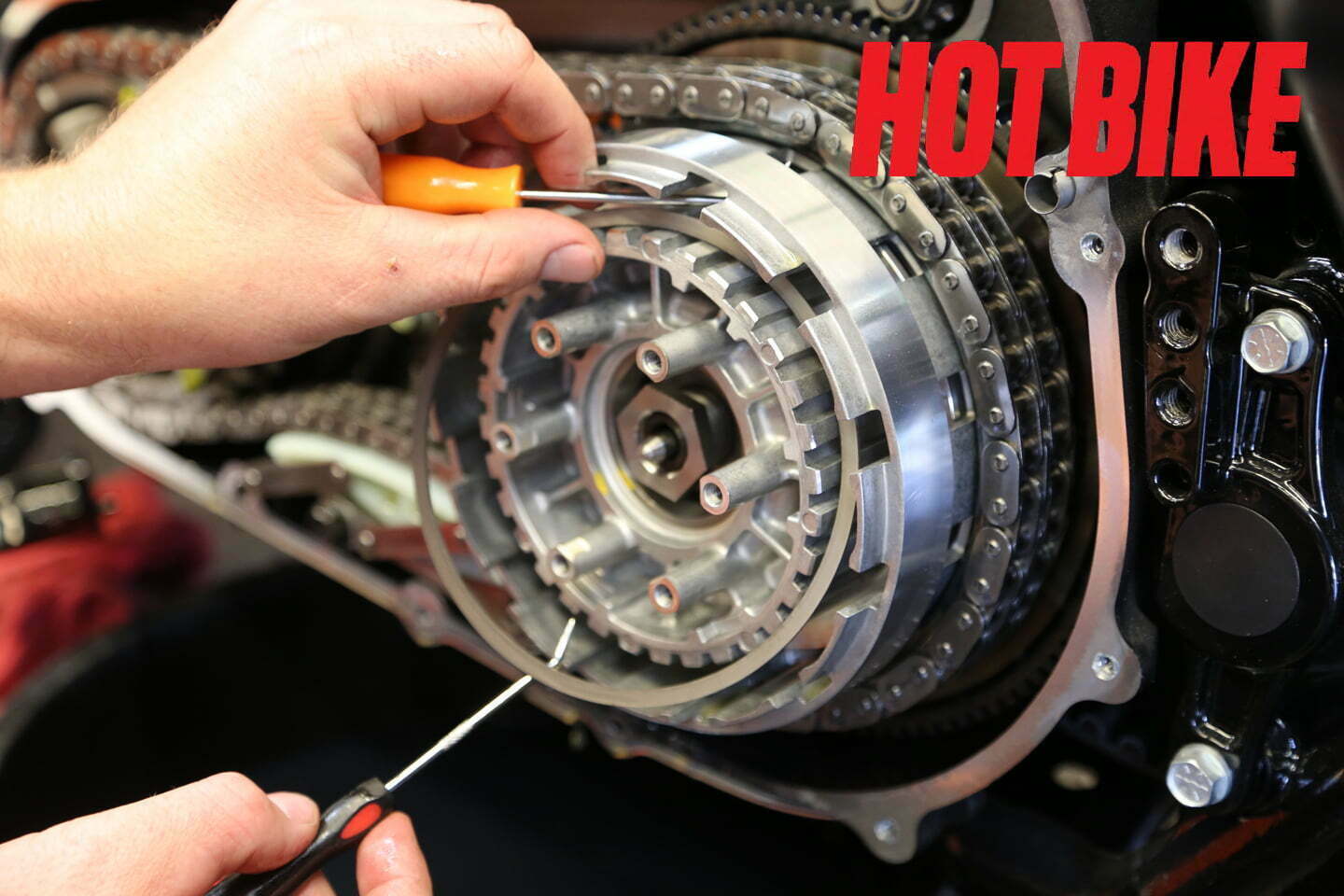 Harley auto clutch install