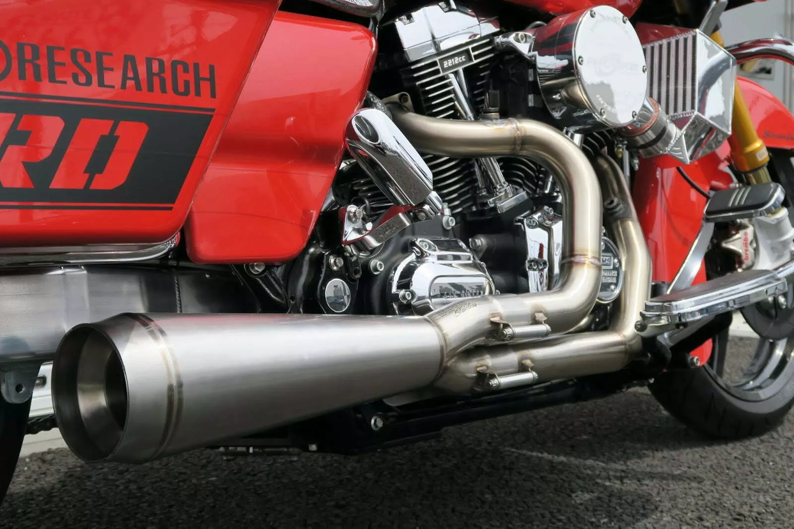 burns harley bagger exhaust 