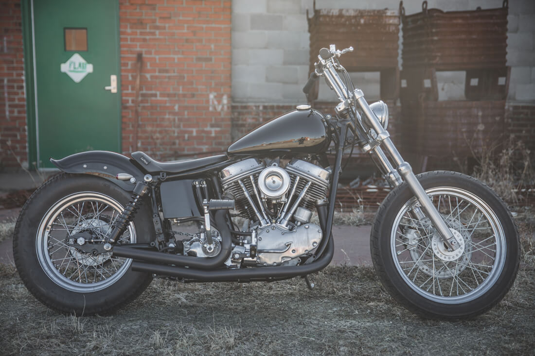 harley panhead custom fender lowbrow customs