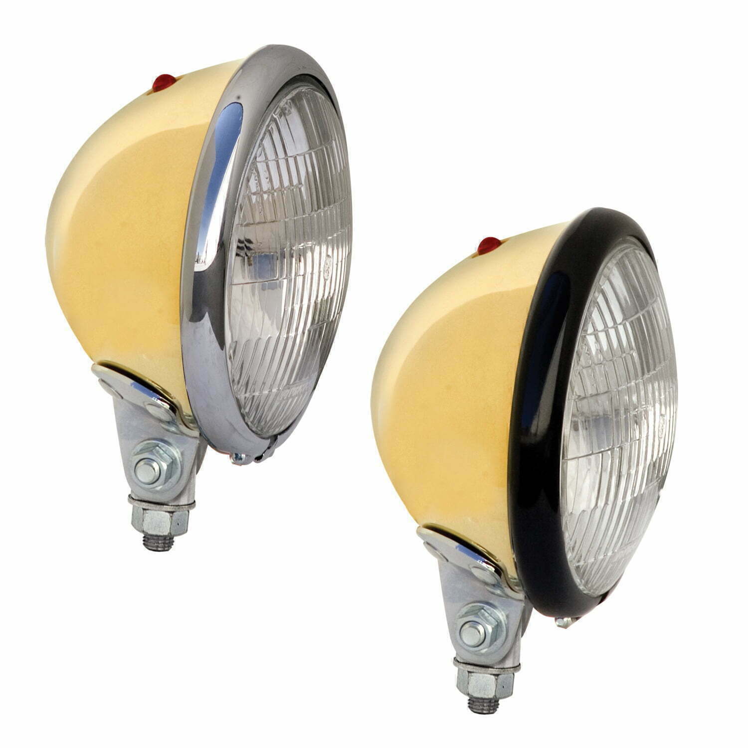 paughco brass motorcycle headlight