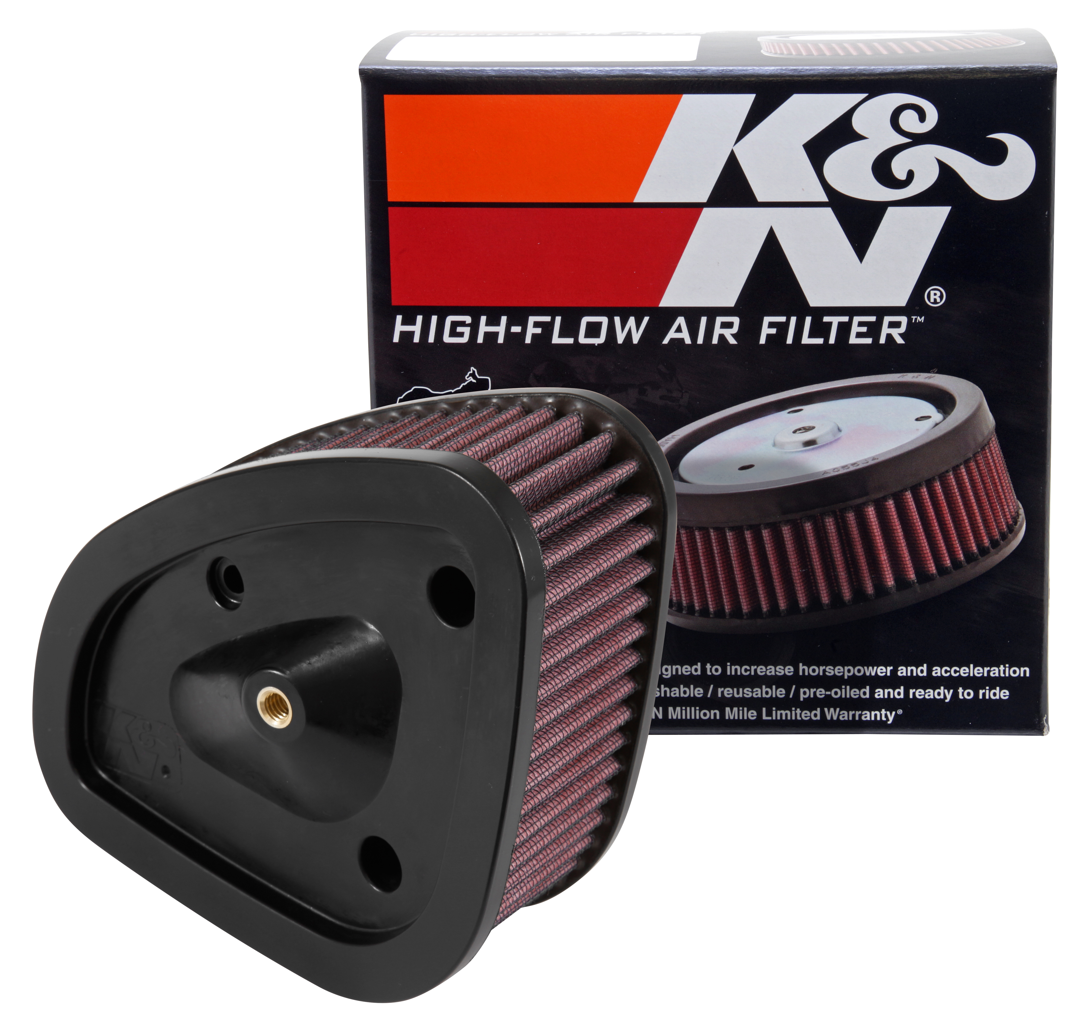 kn milwaukee eight high flow air filter 