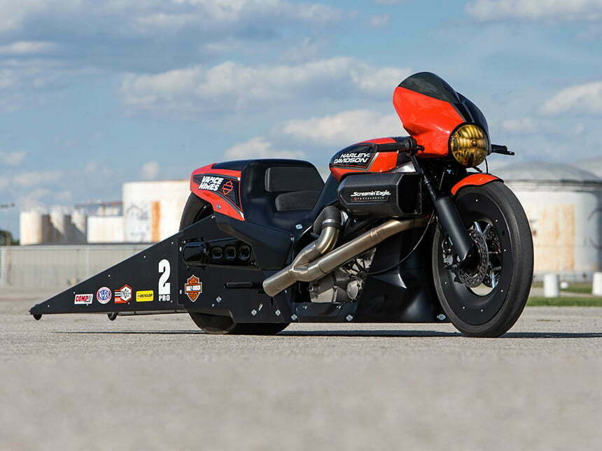 harley street rod drag bike