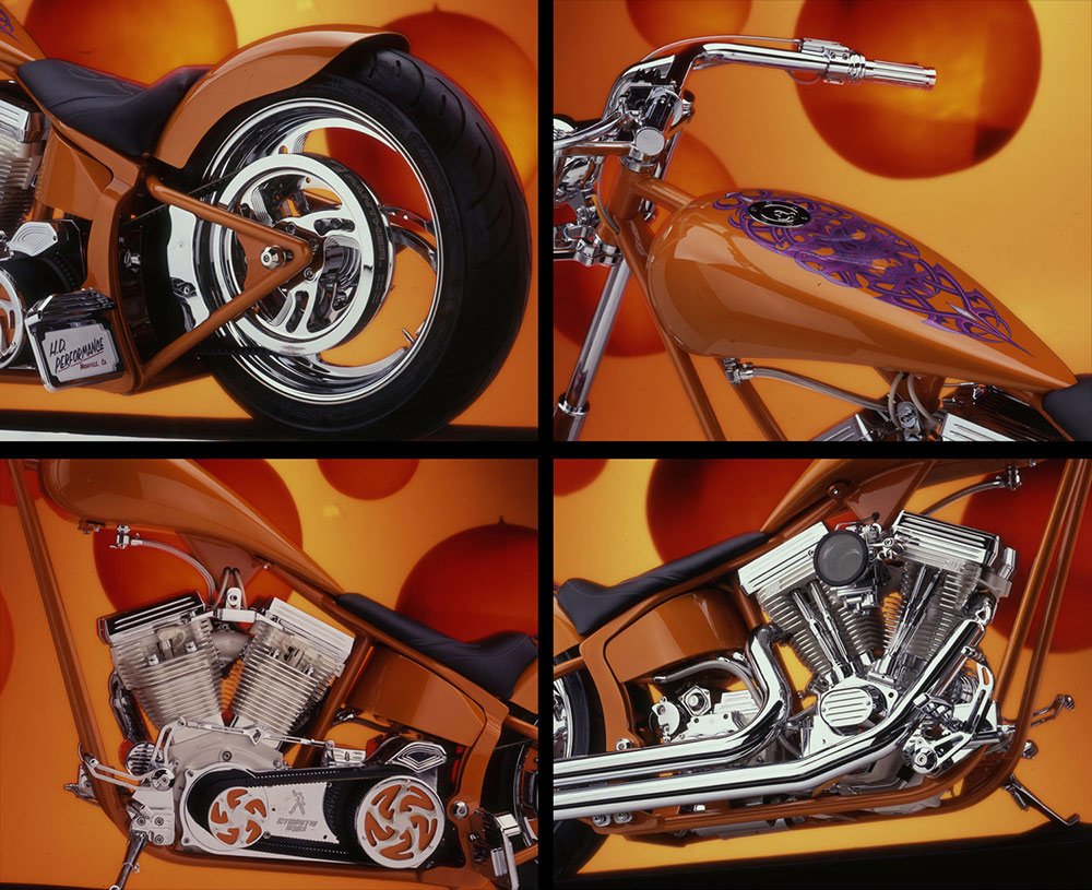 Custom Motorcycle Agent Orange Details