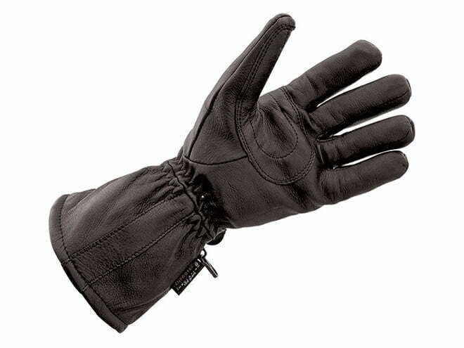 J&P Cycles Black Deerskin Waterproof Gloves 