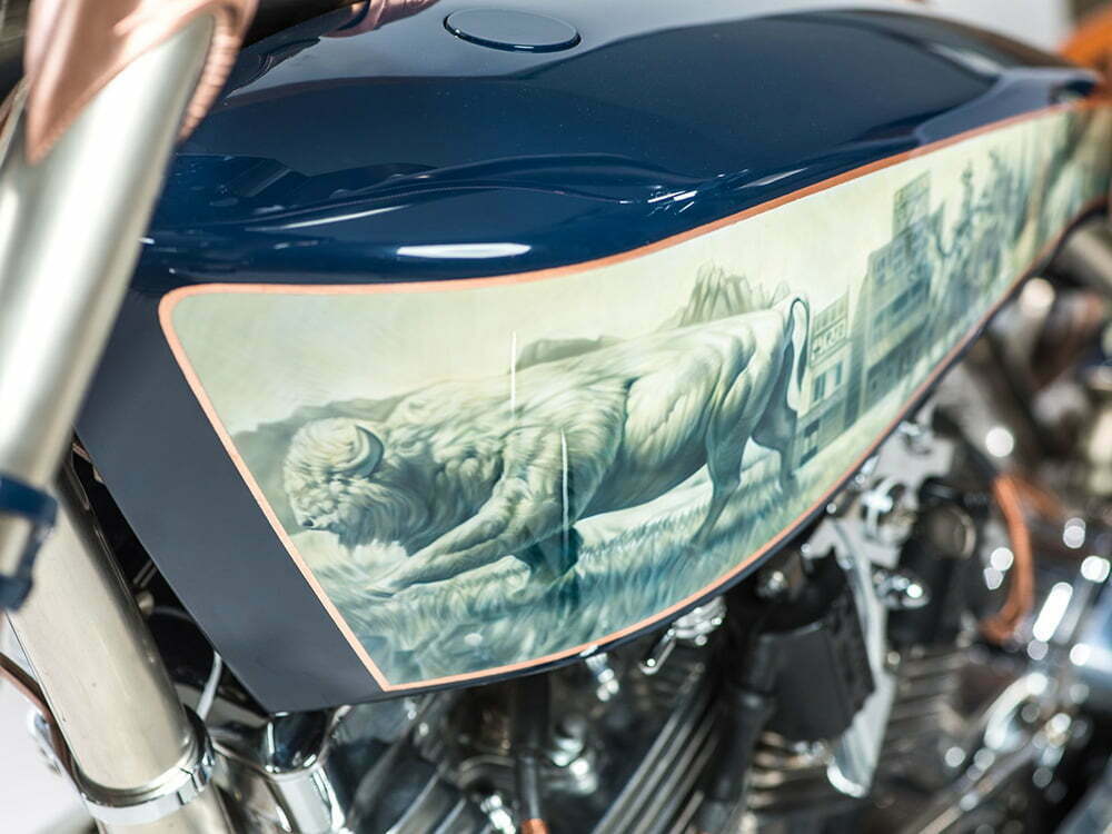 custom painted gas tank