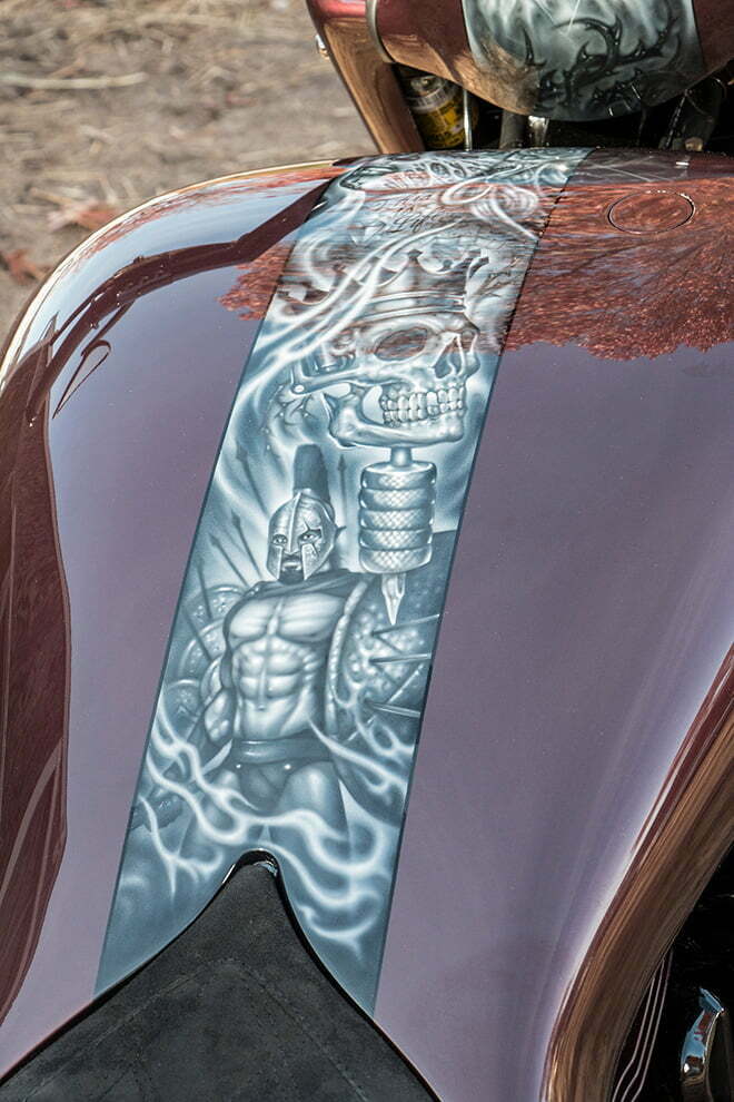 custom painted gas tank