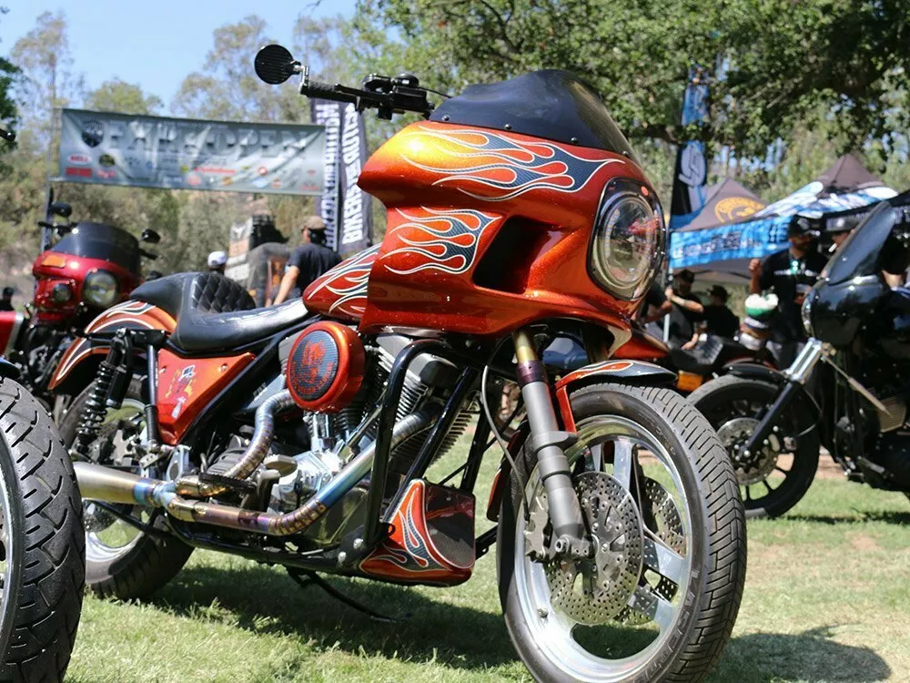 fiery harley-davidson fxr