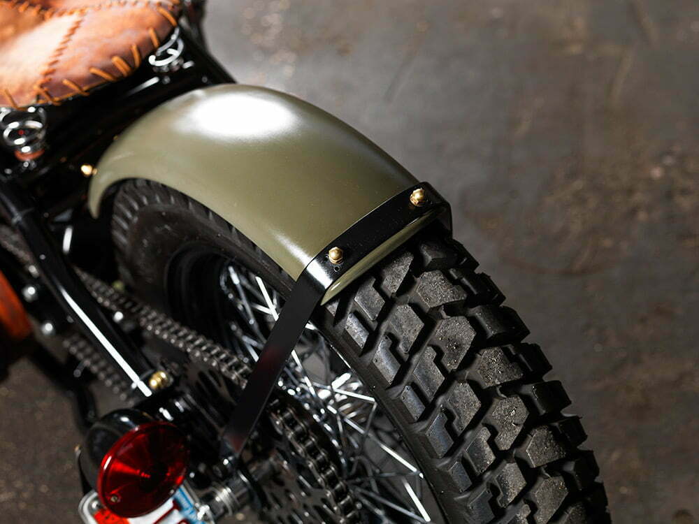 olive drab painted rear fender