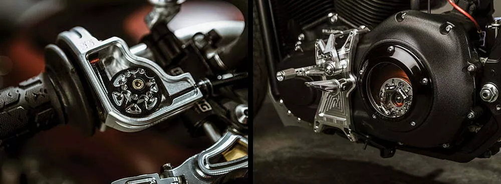 harley-davidson fat bob chrome details