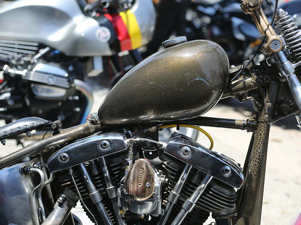 Brown Shovelhead Chopper