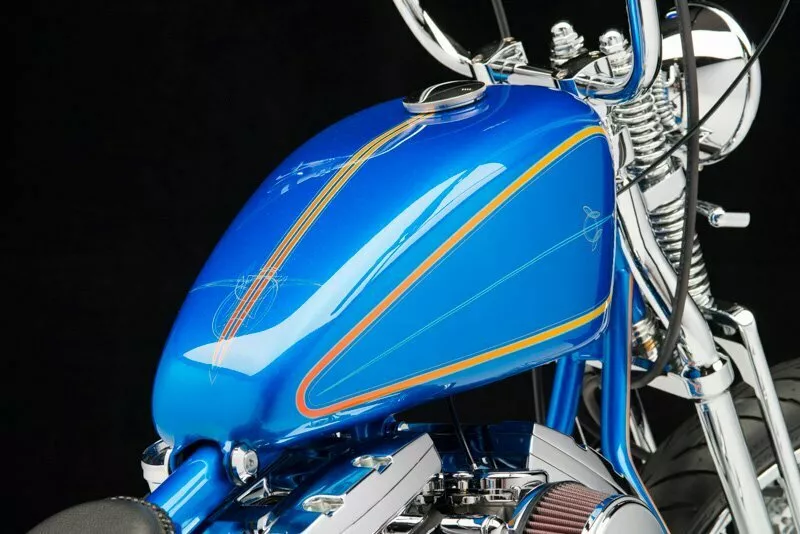 custom painted motorcycle striping