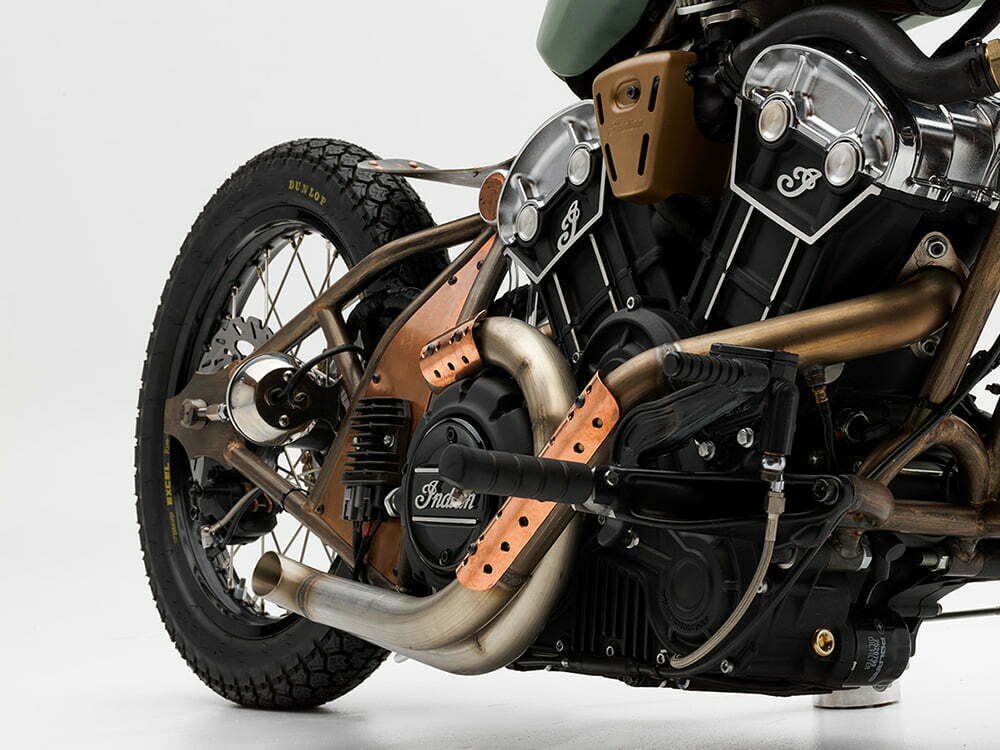 underbelly of Indian Scout Bobber