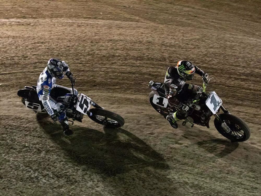 Jared Mees and Jake Johnson racing