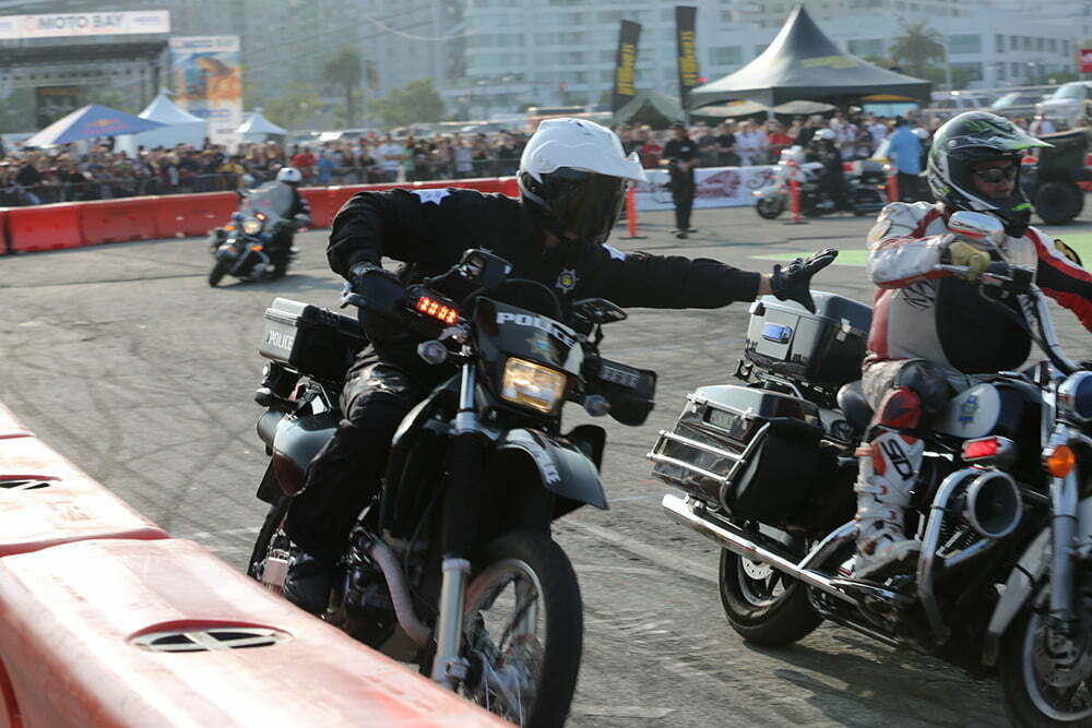 cops racing at Moto Bay Classic