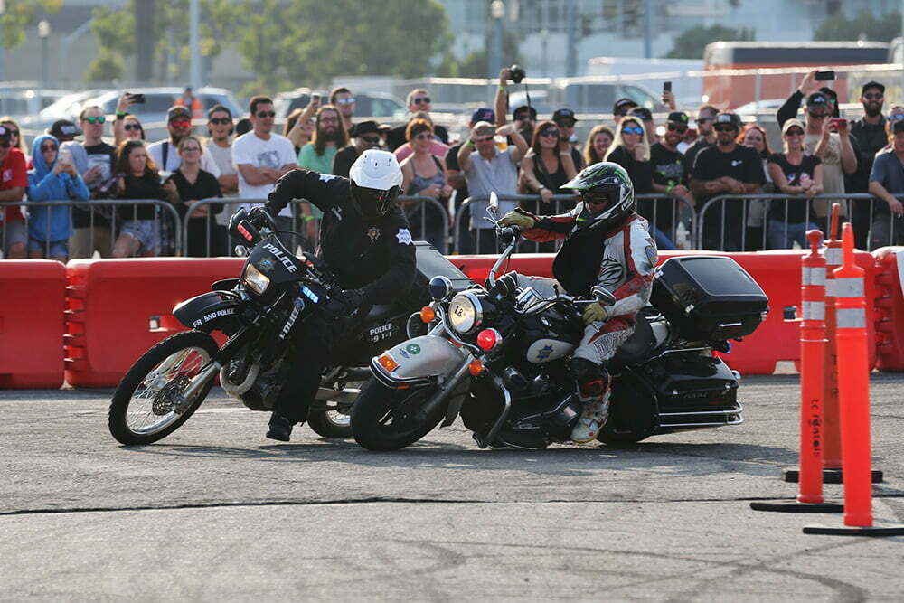 cops racing at Moto Bay Classic