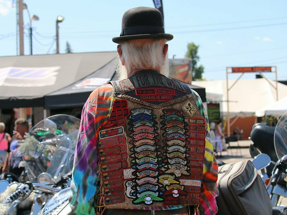 patches on motorcycle vest