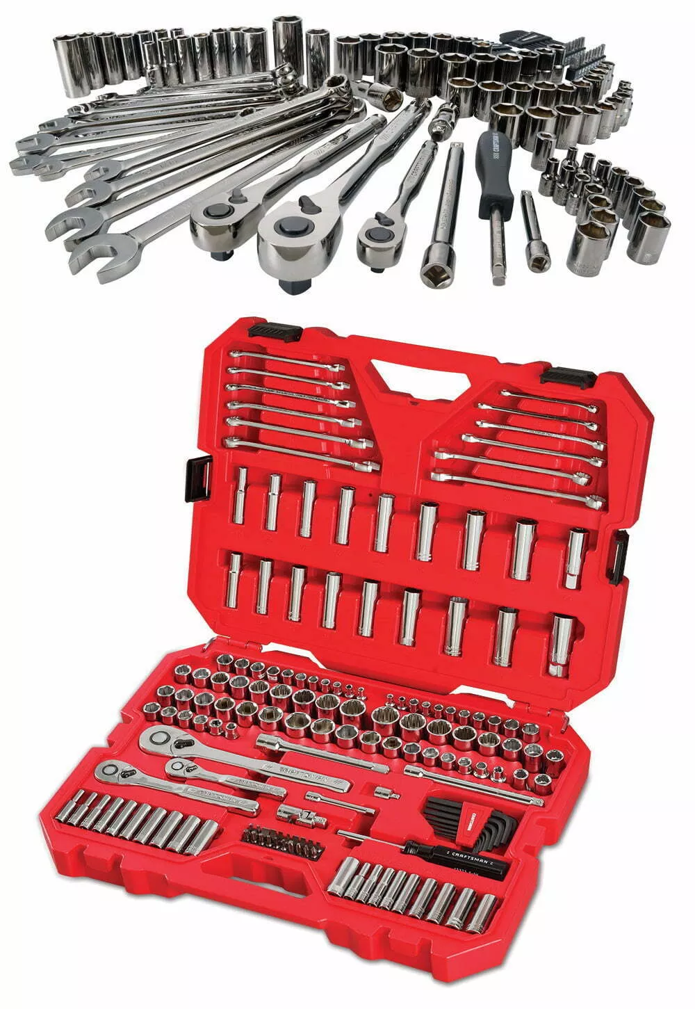 Craftsman 121 piece Gunmetal Chrome Mechanics Tool Set