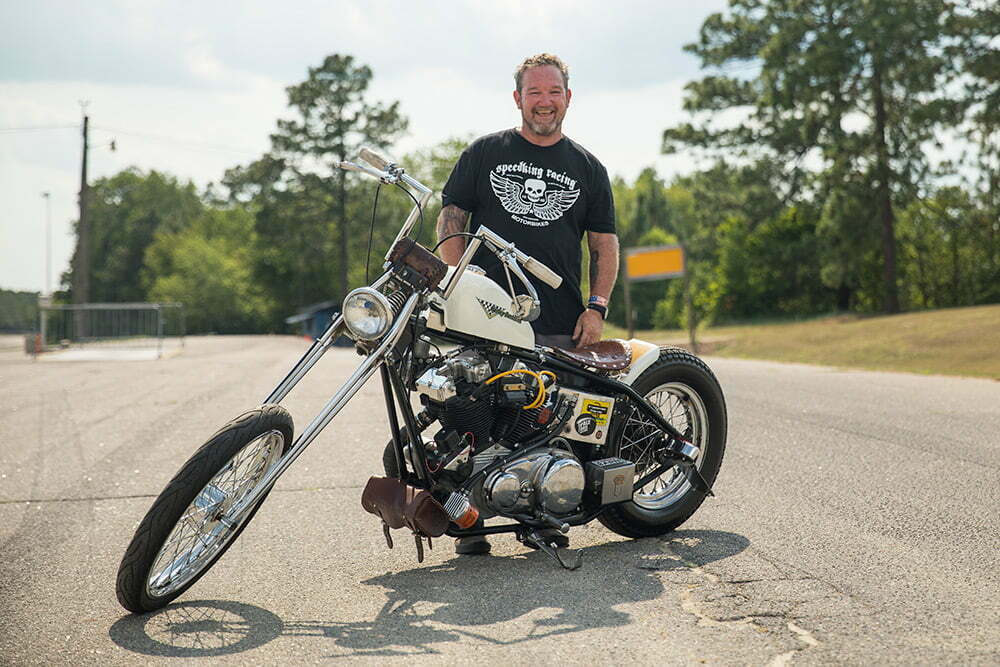 Ed Carol with custom Ironhead