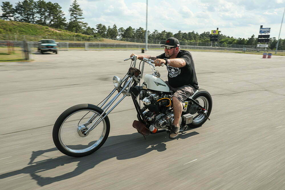 Custom Ironhead at Smoke Out Rally