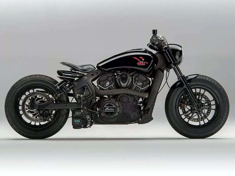 custom black indian scout sixty