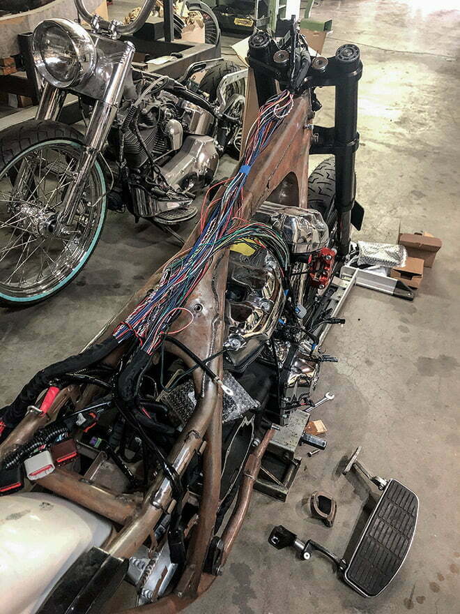 messy wires in motorcycle