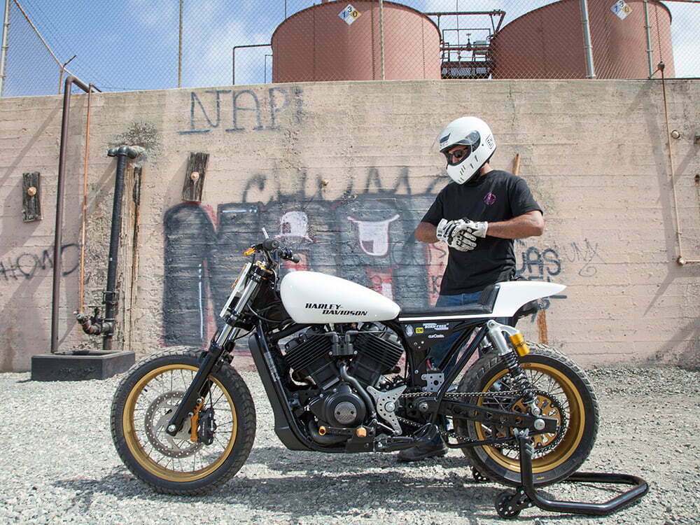 Brandon Holstein riding Harley-Davidson