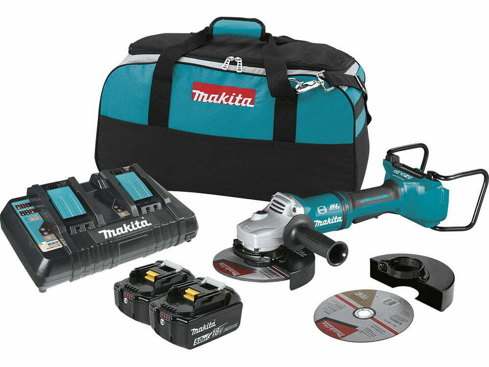 Makita 18-Volt X2 LXT Lithium-Ion (36-Volt) Brushless Cordless 7-Inch Paddle Switch Cut-Off/Angle Grinder Kit With Electric Brake
