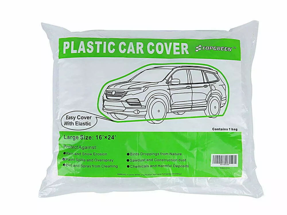 TopGreen Disposable Plastic Car Cover
