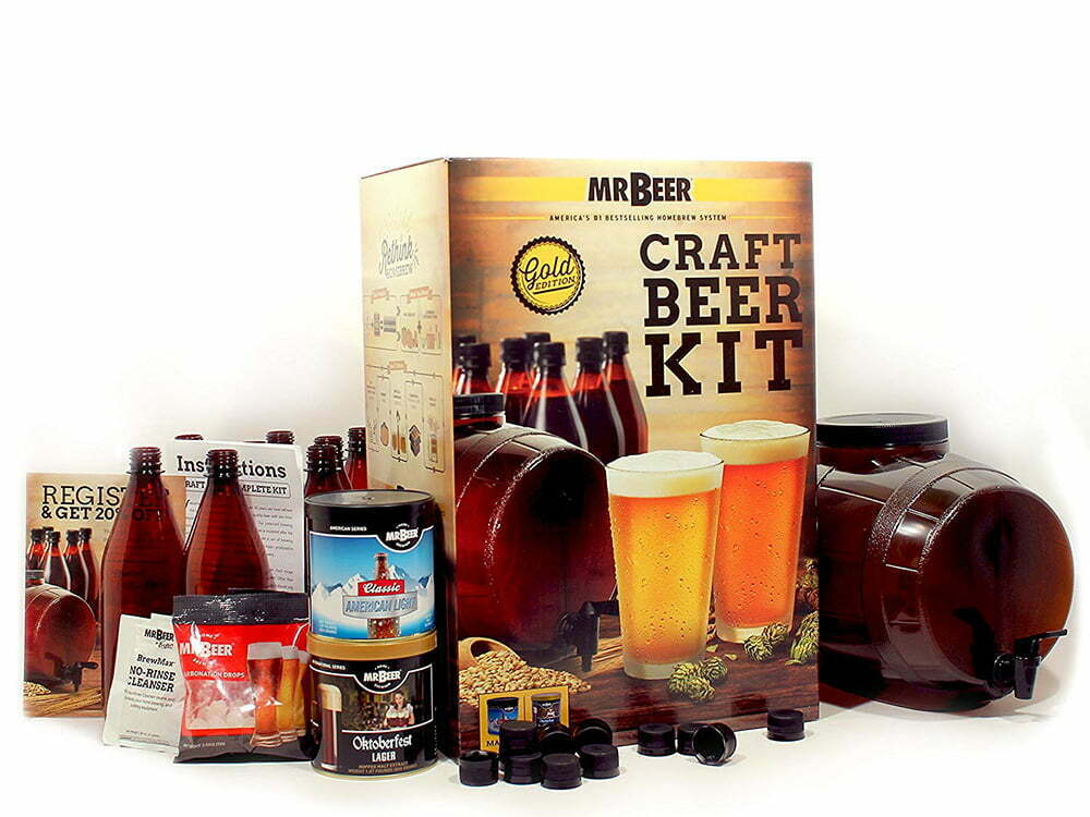 Mr. Beer Premium Gold Edition Homebrewing Craft Beer Kit