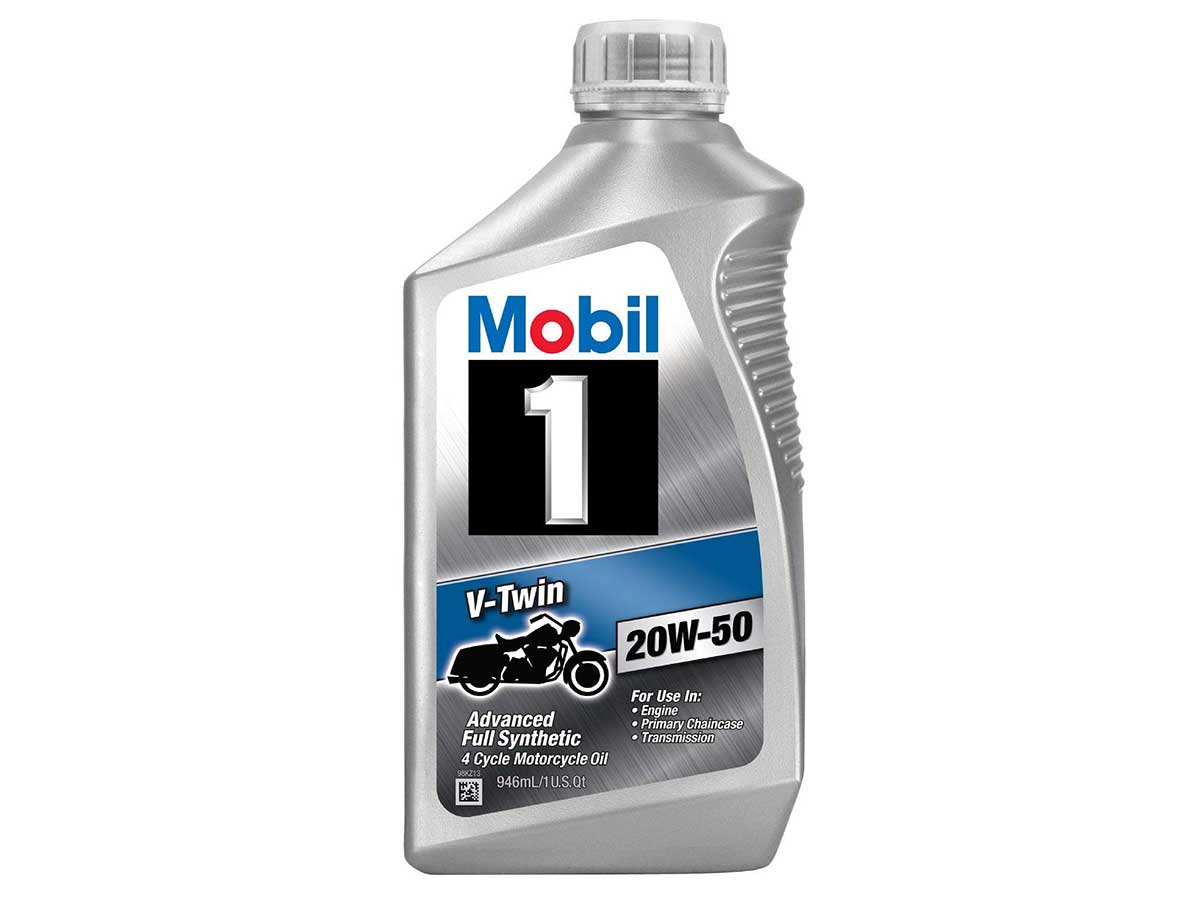 Mobil 1 V-Twin Synthetic Motorcycle Motor Oil, 1 Quart (Pack of 6
