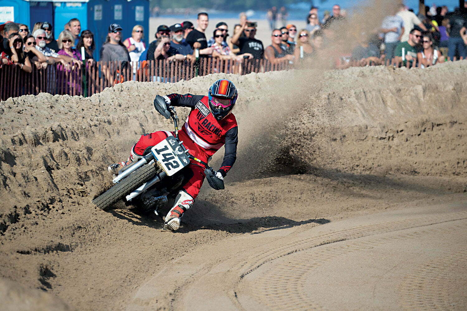 riders up on the berm