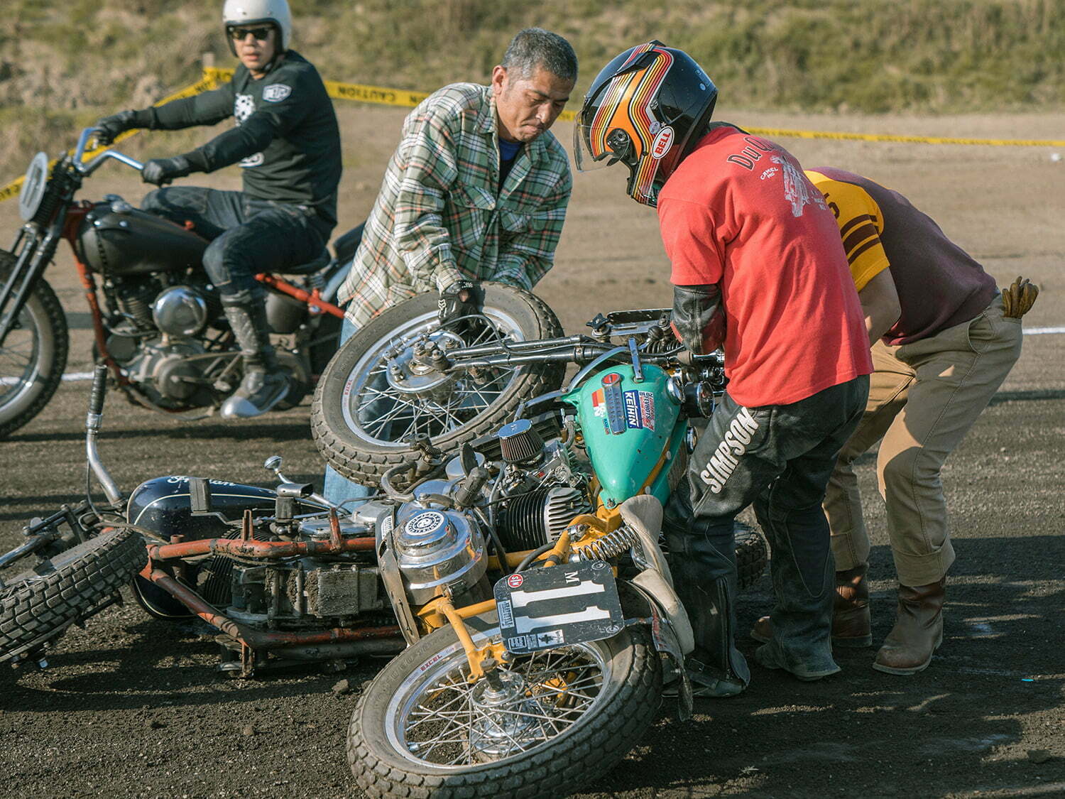 motorcycle crash clean up