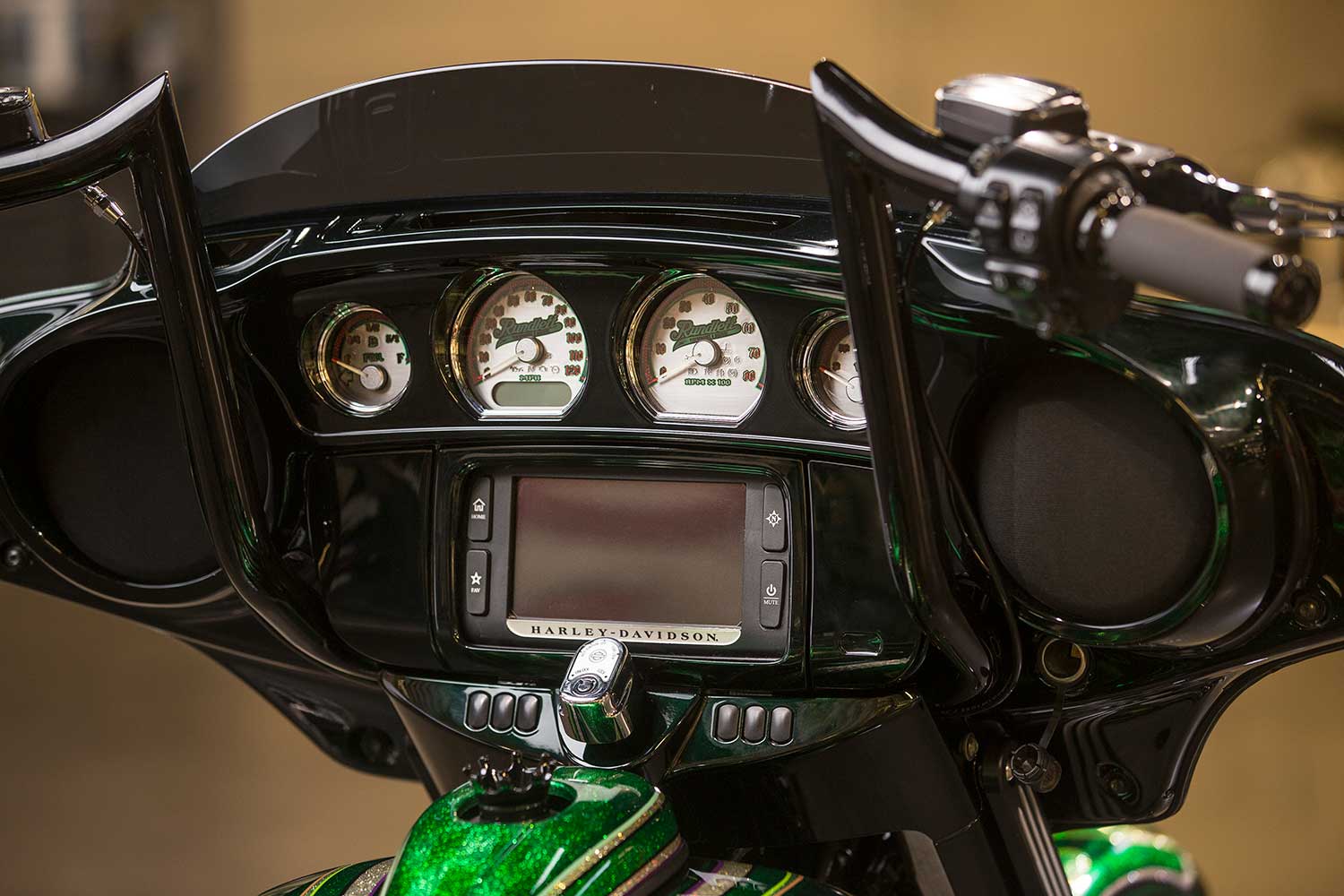 2014 Harley-Davidson Street Glide custom gauges.