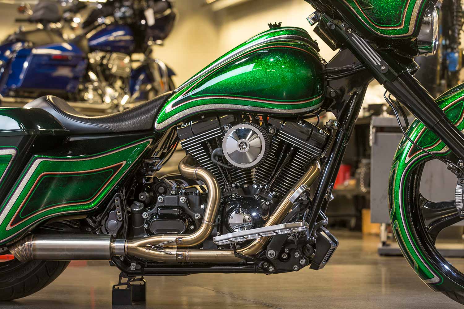 2014 Harley-Davidson Street Glide stainless pipe.