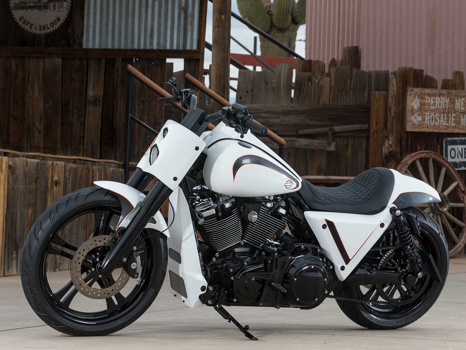 Matt Frick’s custom built Harley-Davidson Tour bike.