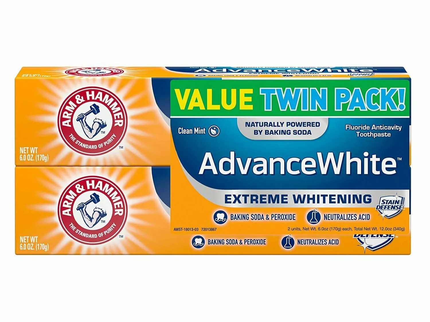 Arm & Hammer Advance White two-pack.