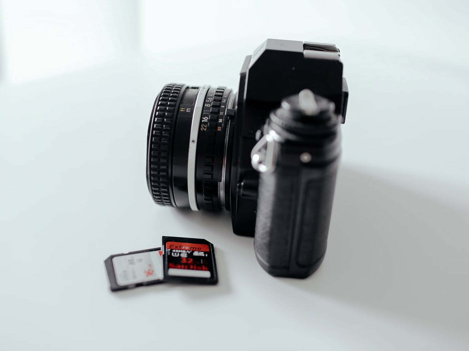 Camera Profile with SD Card on Table