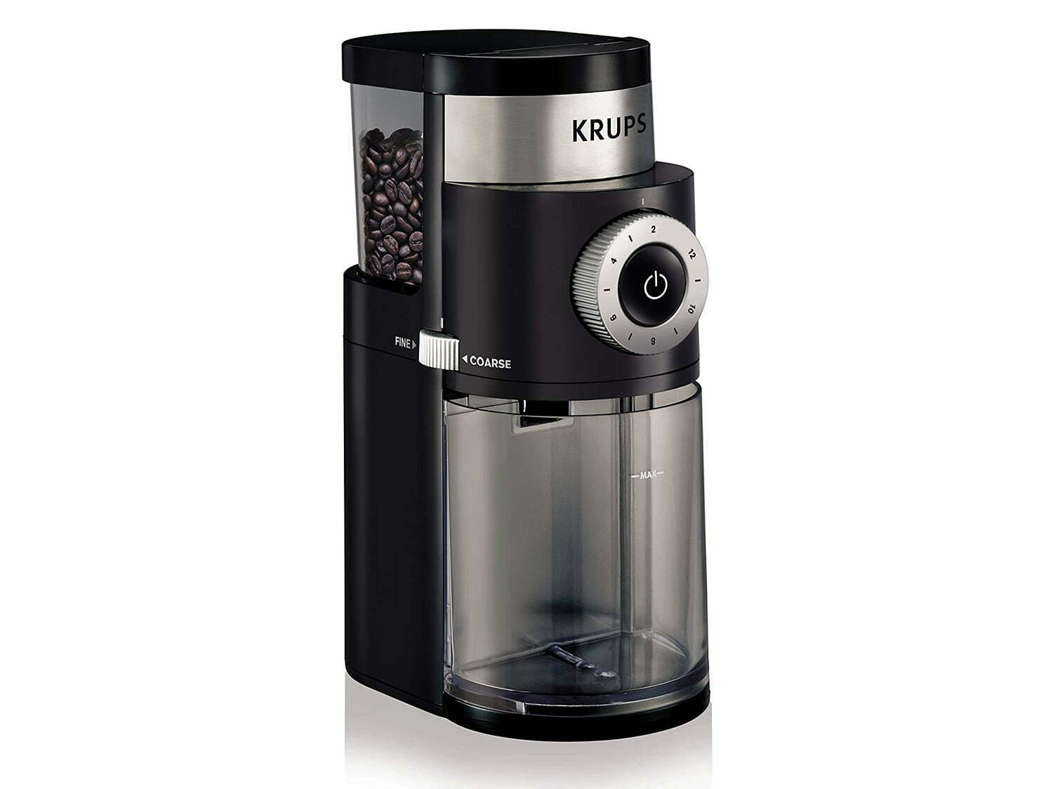 Krups GX5000 Professional Electric Coffee Burr Grinder With Grind Size And Cup Selection