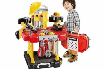 Toy Tool 100-Piece Kids Construction Toy Workbench