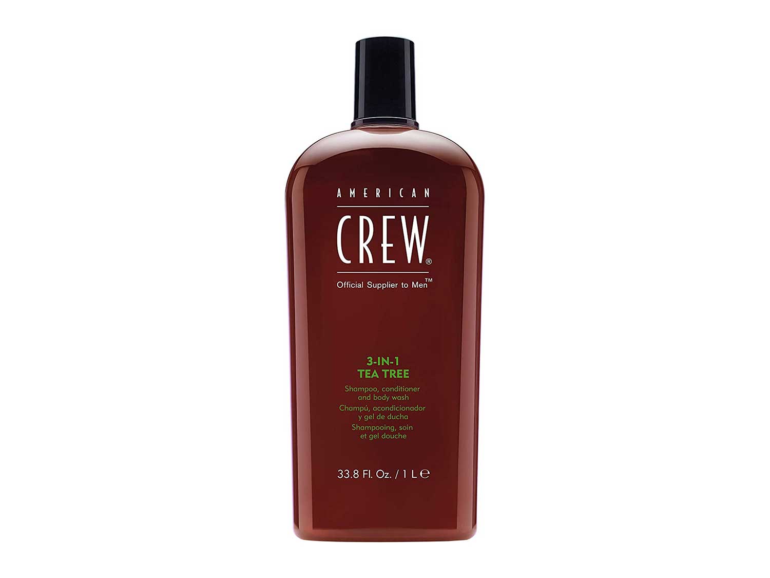 AMERICAN CREW 3-in-1 Tea Tree Shampoo Conditioner and Body Wash, 33.8 Fl Oz