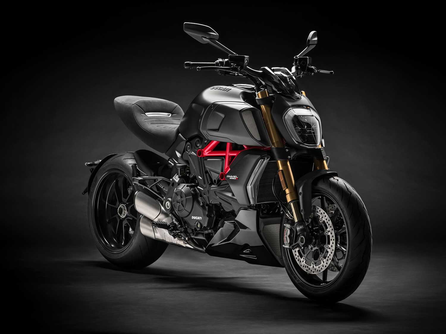 The Ducati Diavel 1260 S rolls with a Testastretta DVT 1262 engine and an edgier profile than its predecessor.