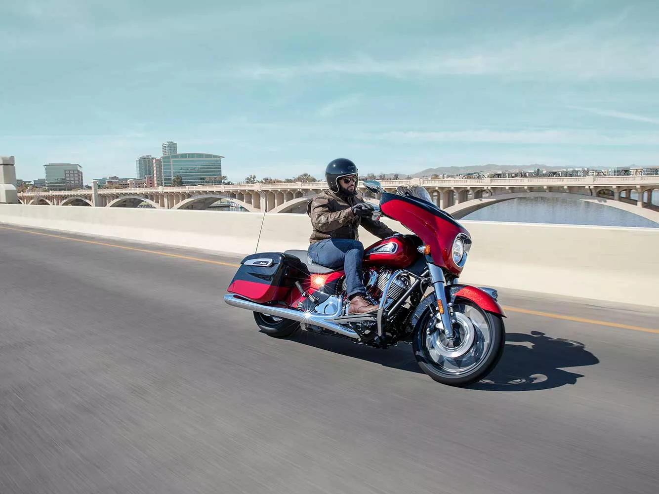 Redesigned in 2019 and updated for 2020, there are five Indian Chieftain models. Pictured is the Chieftain Elite. The Springfield lineup has two models.