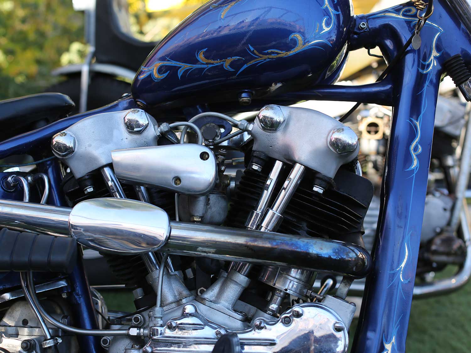Molded and leafed Knucklehead perfection at Paradise Road Show.