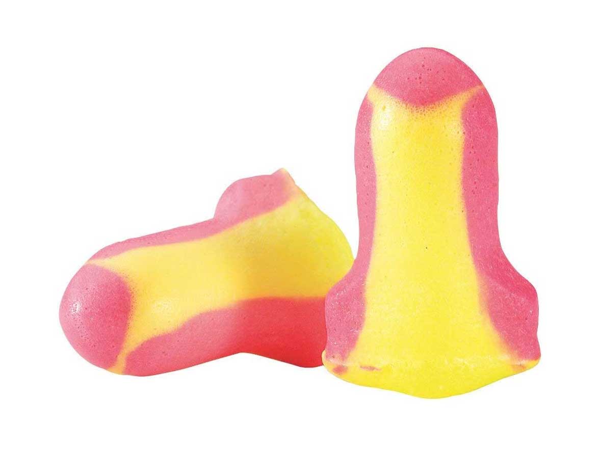 Howard Leight by Honeywell Laser Lite High Visibility Disposable Foam Earplugs, Pink/Yellow