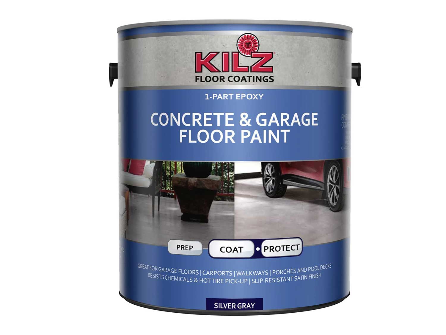 KILZ L377611 1-Part Epoxy Acrylic Interior/Exterior Concrete and Garage Floor Paint