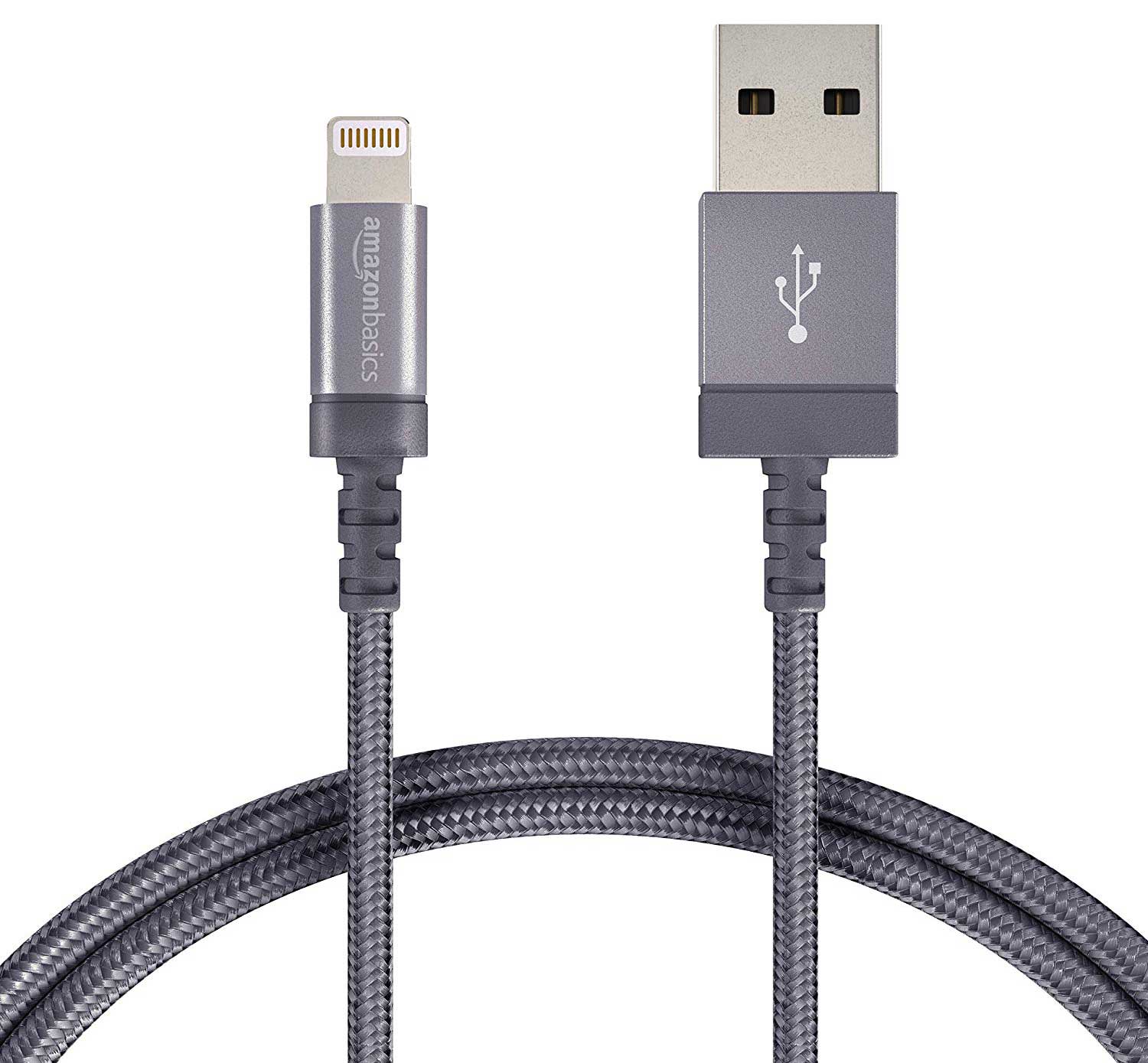 AmazonBasics Braided-Nylon Lightning To USB A Cable