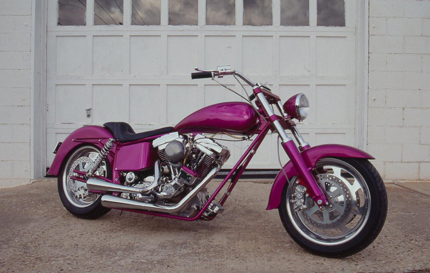 After three months of building and two weeks for paint and assembly, this was ready for Sturgis ’93.