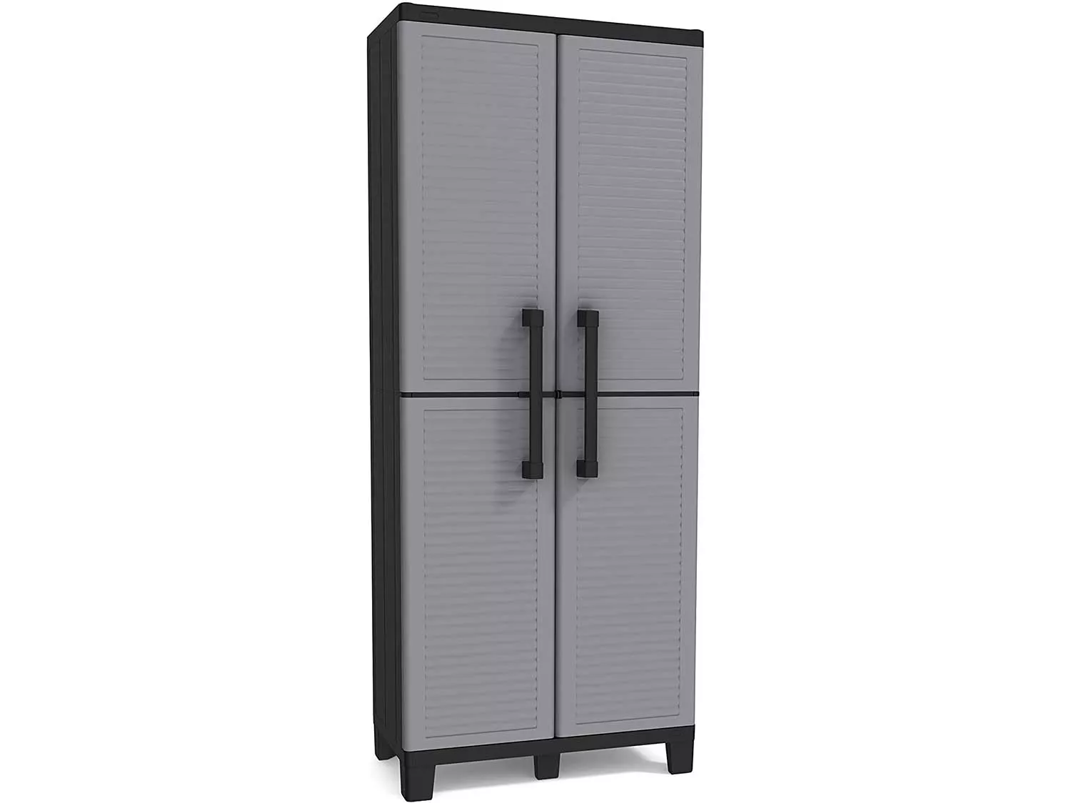 KETER Storage Cabinet with Doors and Shelves-Perfect for Garage and Basement Organization, Grey