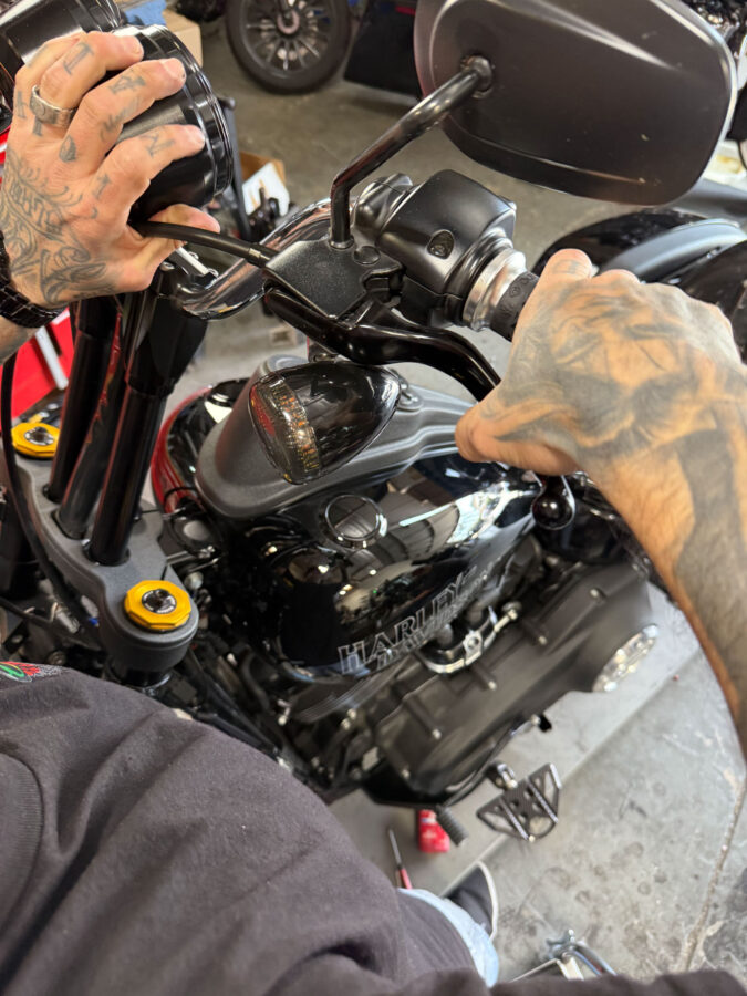 高級♦️ホースハイド♦️ripvanwinkle ショートダッフルコート 切り替え Motion Pro's Harley-Davidson M8 Softail/Bagger Split Clutch Cable